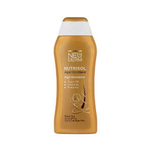 نرم‌کننده مغذی و ترمیم‌کننده نئودرم مدل Nutrisol Argan حاوی روغن آرگان و سرامید حجم 300ml
