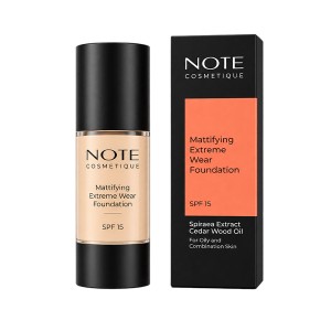 کرم‌پودر مات‌کننده و با دوام نوت مدل Mattifying Extreme Wear SPF15 فاقد چربی و کنترل‌کننده براقیت حجم ۳۵ میل