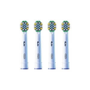 یدک مسواک برقی اورال بی مدل Floss Action اصل با الیاف میکروپالس پاک‌کننده فواصل بین‌دندانی بسته ۴ عددی