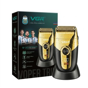 ماشین اصلاح و ریش‌تراش برقی وی جی آر مدل VGR V-383 با تیغه‌های استیل ضدزنگ و باتری پرقدرت ۱۲۰ دقیقه‌ای