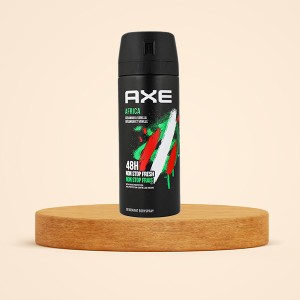 اسپری دئودورانت و خوشبوکننده بدن مردانه آکس مدل Africa با ماندگاری ۴۸ ساعته و رایحه گرم ادویه‌ای و چوبی حجم ۱۵۰ میل