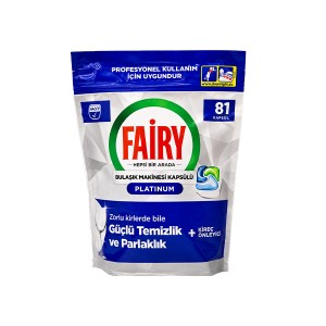 قرص ماشین ظرفشویی فیری مدل Platinum Profesyonel با قدرت چربی‌زدایی صنعتی و محافظت از فیلتر دستگاه بسته ۸۱ عددی