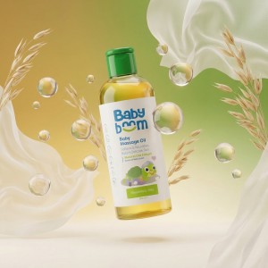 روغن ماساژ نوزادان و کودکان بیبی بوم حاوی روغن بادام شیرین و عصاره کالاندولا حجم ۲۵۰ میل