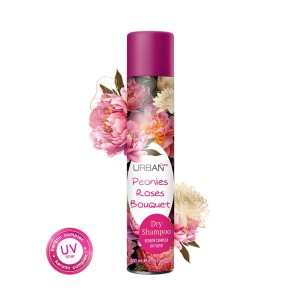 شامپو خشک حجم‌دهنده و طراوت‌بخش اوربن کر مدل Peonies & Rose Bouquet حجم ۲۰۰ میل
