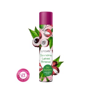 شامپو خشک اربن کر مدل Sparkling Lychee Breeze فرمول شفاف با فیلتر UV حجم ۲۰۰ میل
