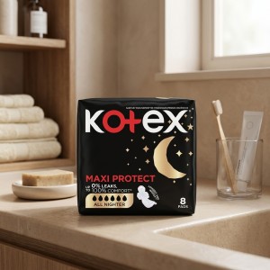 نوار بهداشتی کوتکس مدل Maxi Protect مخصوص شب سایز خیلی بزرگ XL بسته ۸ عددی