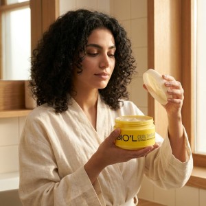 ماسک مو ترمیم‌کننده داخل حمام بیول مدل Curl Therapy آبرسان و مناسب موهای فر و وز حجم ۲۲۰ میل
