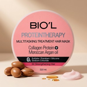 ماسک مو داخل حمام بیول مدل Protein Therapy تقویت‌کننده و استحکام‌بخش مناسب موهای ضعیف و نازک حجم ۲۲۰ میل