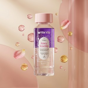 میسلار واتر ویت یو مدل rosy rosehip مناسب پاک کردن چشم و لب و صورت حاوی رزهیپ و ویتامین C حجم ۲۰۰ میل