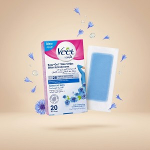 نوار موبر ویت مدل Sensitive Skin مخصوص زیربغل و بیکینی حاوی روغن بادام بسته ۲۰ عددی