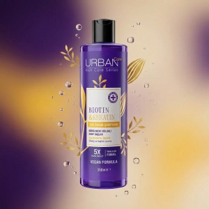 شامپو ضد ریزش و تقویت کننده اوربن کر مدل Biotin and Keratin مناسب موهای ضعیف و کدر حجم ۳۵۰ میل