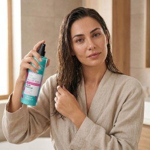 اسپری نرم کننده و آبرسان مو اوربن کر مدل Pure Coconut and Aloe Vera مناسب موهای رنگ شده حجم ۲۰۰ میل