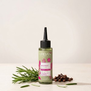 روغن مو اوربن کر مدل Rosemary & Clove مناسب موهای مستعد ریزش با فرمول ۹۹.۵٪ طبیعی حجم ۱۰۰ میل