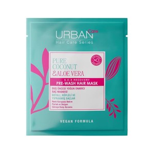 ماسک مو اوربن کر مدل PURE COCONUT & ALOE VERA محافظ رنگ مو با فیلتر UV مناسب موهای رنگ شده حجم ۵۰ میل