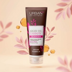 کرم مو اربن کر اوربن کر مدل ARGAN OIL & KERATIN مناسب موهای خشک و شکننده حجم ۲۵۰ میل