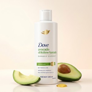 شامپو ضد ریزش داو مدل avocado مناسب موهای ضعیف و مستعد ریزش حجم ۳۴۰ میل