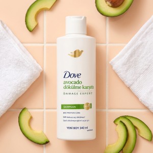 شامپو داو مدل avocado dökülme karşıtı، تقویت‌کننده موهای ضعیف با پروتئین زیستی