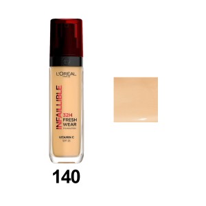 کرم پودر 32 ساعته حاوی ویتامین C و SPF 25 لورآل مدل Infallible 32H Fresh Wear حجم 30 میل