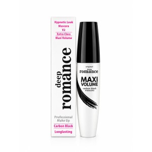 ریمل دیپ رومنس مدل Extra Class Maxi Volume با فرمول کربن بلک و برس جداکننده مژه حجم ۱۳ میل