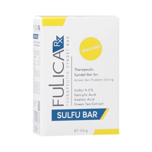 پن گوگرد فولیکا مدل SULFU BAR حاوی ۹.۵٪ گوگرد و اسید سالیسیلیک وزن ۱۰۰ گرم