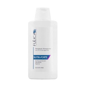 شامپو فولیکا آر ایکس مدل NUTRI-FORTE فاقد سولفات با کراتین و کره شیا مناسب موهای خیلی خشک و آسیب دیده حجم ۲۰۰ میل