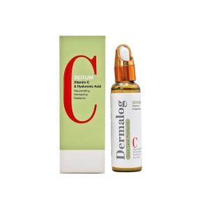سرم ویتامین سی درمالوگ مدل Vitamin C And Hyaluronic Acid با آنتی‌اکسیدان و آبرسانی عمقی حجم ۵۰ میل