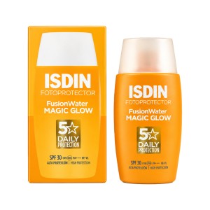 ضد آفتاب رنگی و درخشان کننده ایزدین مدل Fusion Water Magic Glow SPF30 حجم ۵۰ میل