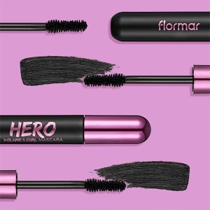 ریمل فلورمار HERO volume & curl مشکی در نمای چهارم بسته