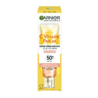 ضد آفتاب فلوئیدی رنگی محافظت‌کننده حاوی ویتامین سی گارنیه SPF50 حجم ۴۰ میل