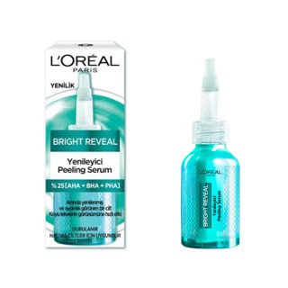 سرم لایه‌بردار ضد لک حاوی نیاسینامید و اسیدهای AHA، BHA، PHA لورآل مدل Bright Reveal حجم 25 میل
