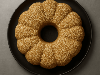 کیک خشک - طعم کنجدی