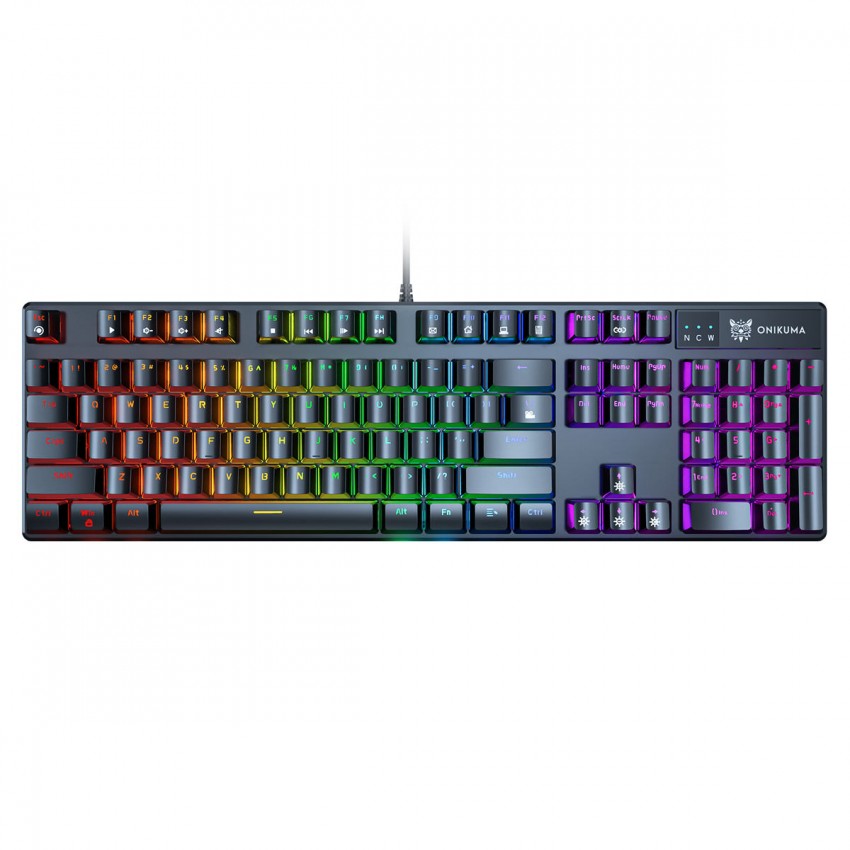 کیبورد گیمینگ اونیکوما مدل G27 RGB سوییچ آبی رنگ مشکی
