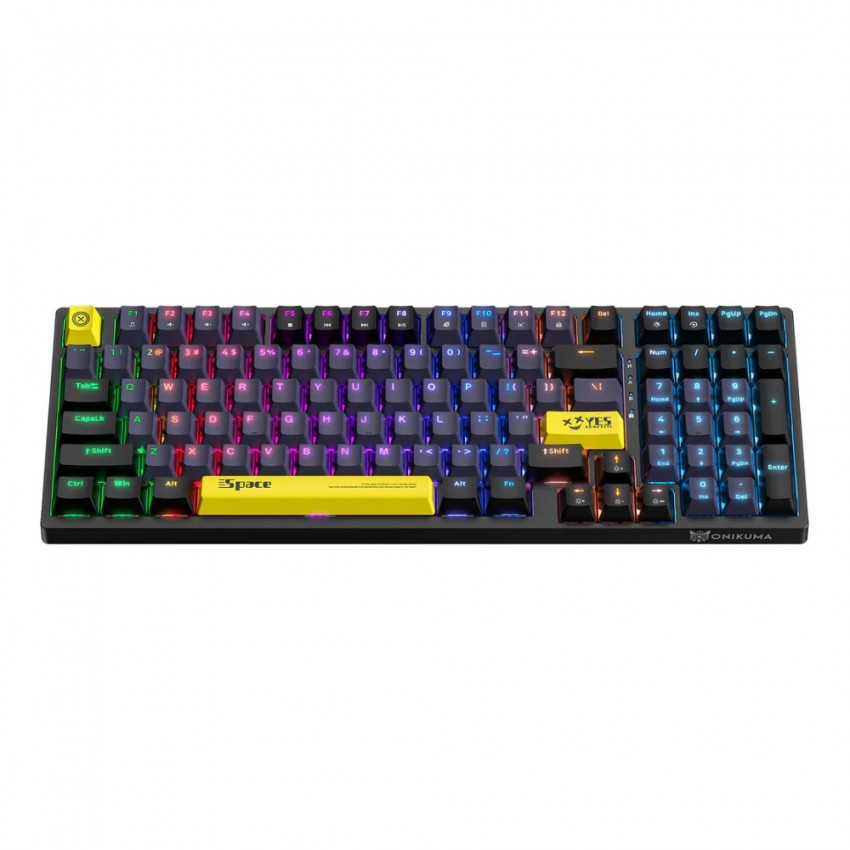 کیبورد گیمینگ اونیکوما مدل G38 RGB سوییچ قهوه ای رنگ مشکی