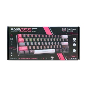 کیبورد گیمینگ اونیکوما مدل G55 RGB سوییچ قهوه ای رنگ مشکی