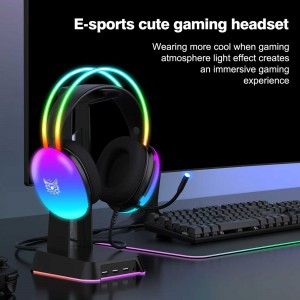 هدست گیمینگ اونیکوما مدل X25 RGB رنگ مشکی