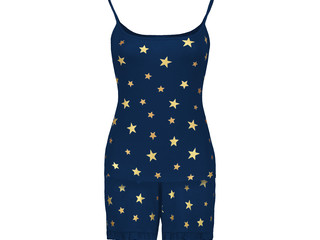 ست تاپ و شلوارک زنانه افراتین طرح ستاره کد 6531 رنگ سرمه ای