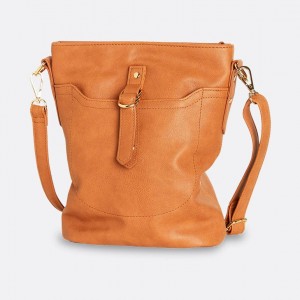 کیف چرم عسلی