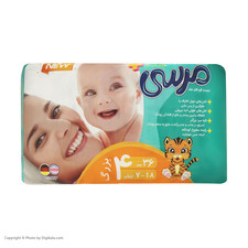 پوشک بچه مرسی کد 002 سایز 4 بسته 36 عددی به همراه دستمال مرطوب