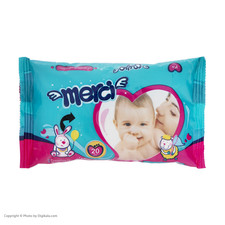 پوشک بچه مرسی کد 002 سایز 4 بسته 36 عددی به همراه دستمال مرطوب