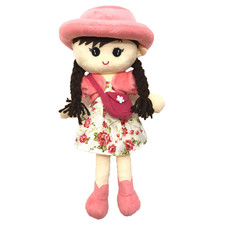 عروسک طرح دختر موبلند کیف دار ارتفاع 40 سانتی متر