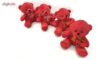 عروسک طرح خرس قلب بدست عاشق کد 66 ارتفاع 25 سانتی متر
