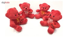 عروسک طرح خرس قلب بدست عاشق کد 66 ارتفاع 25 سانتی متر