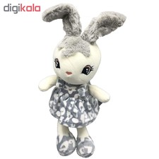 عروسک طرح خرگوش مژه دار ارتفاع 30 سانتی متر