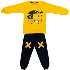 ست سویشرت و شلوار پسرانه طرح دزد دریایی کد 333 رنگ زرد