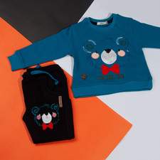 ست سویشرت و شلوار پسرانه کد 43 رنگ آبی