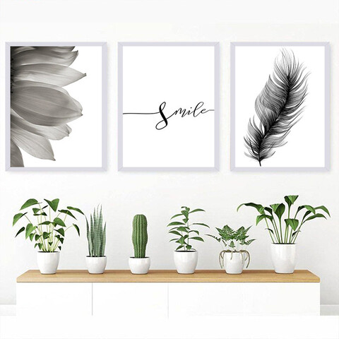 تابلو دکوراتیو مدل SMAIL کد TC48S مجموعه 3 عددی