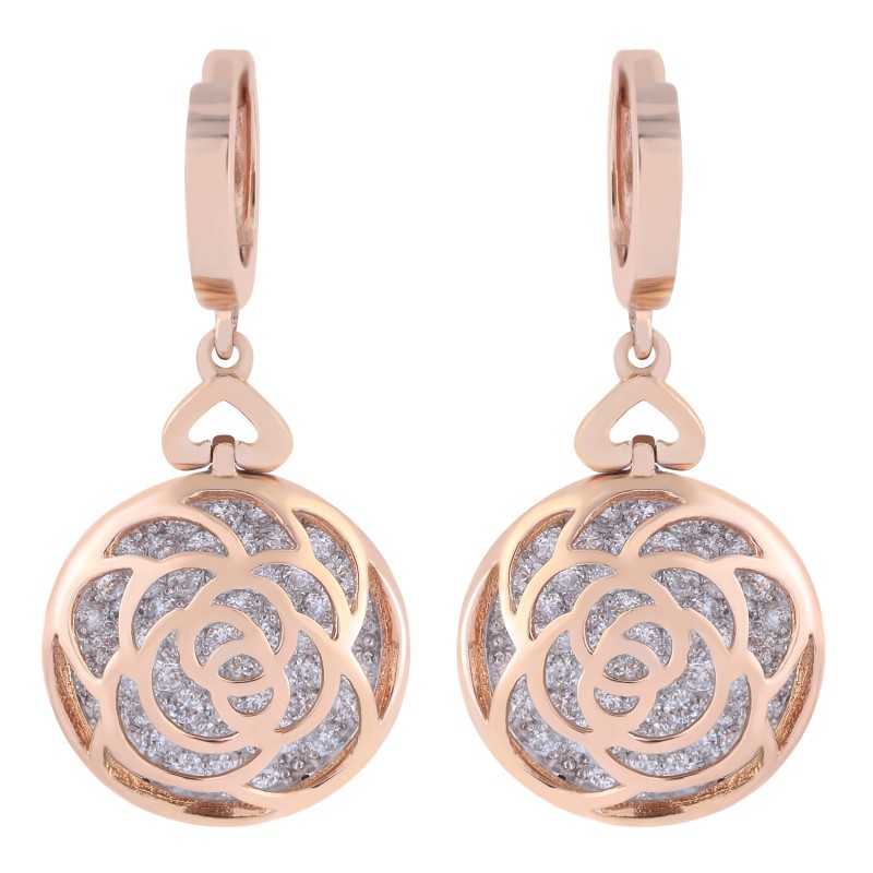 گوشواره طلا 18 عیار زنانه مدل 10875