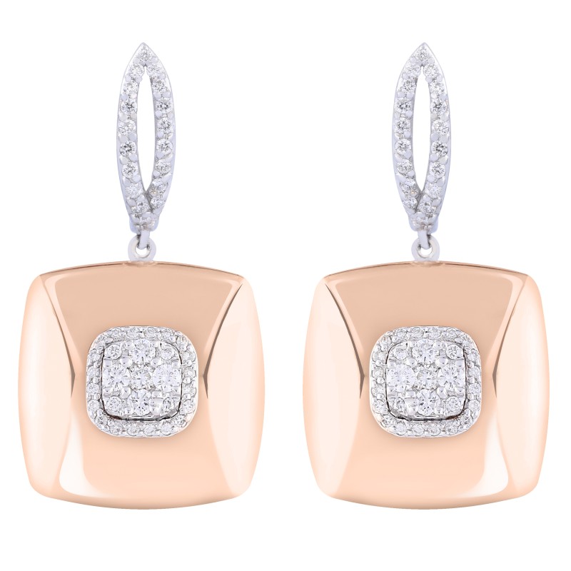 گوشواره طلا 18 عیار زنانه مدل 12279