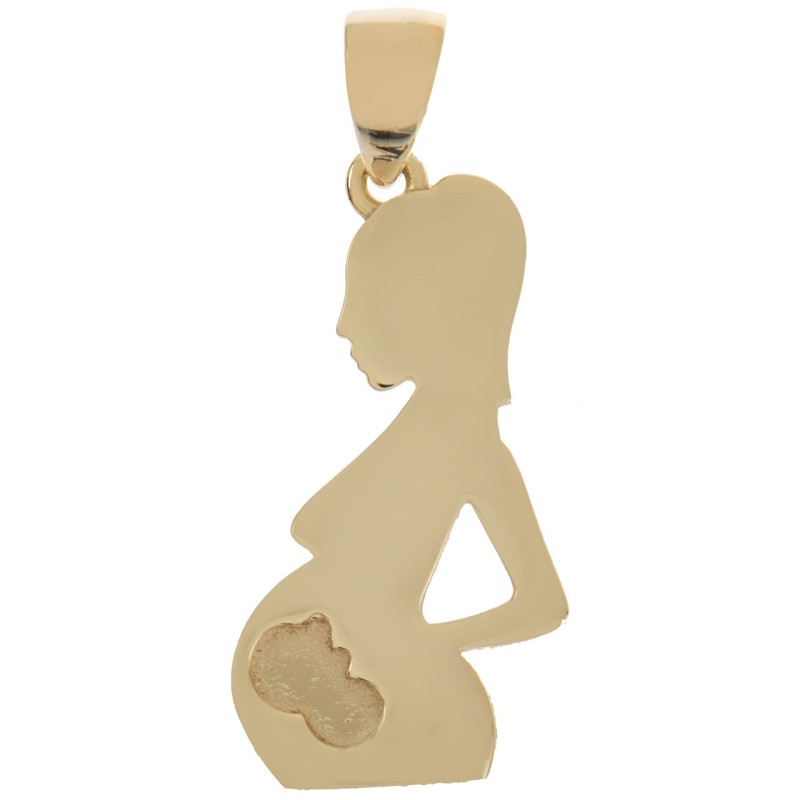 آویز گردنبند طلا 18 عیار زنانه طرح مادر باردار مدل SG158