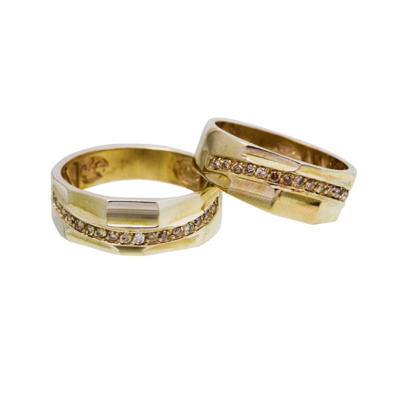 ست حلقه طلا 18 عیار کانیار گالری مدل M44